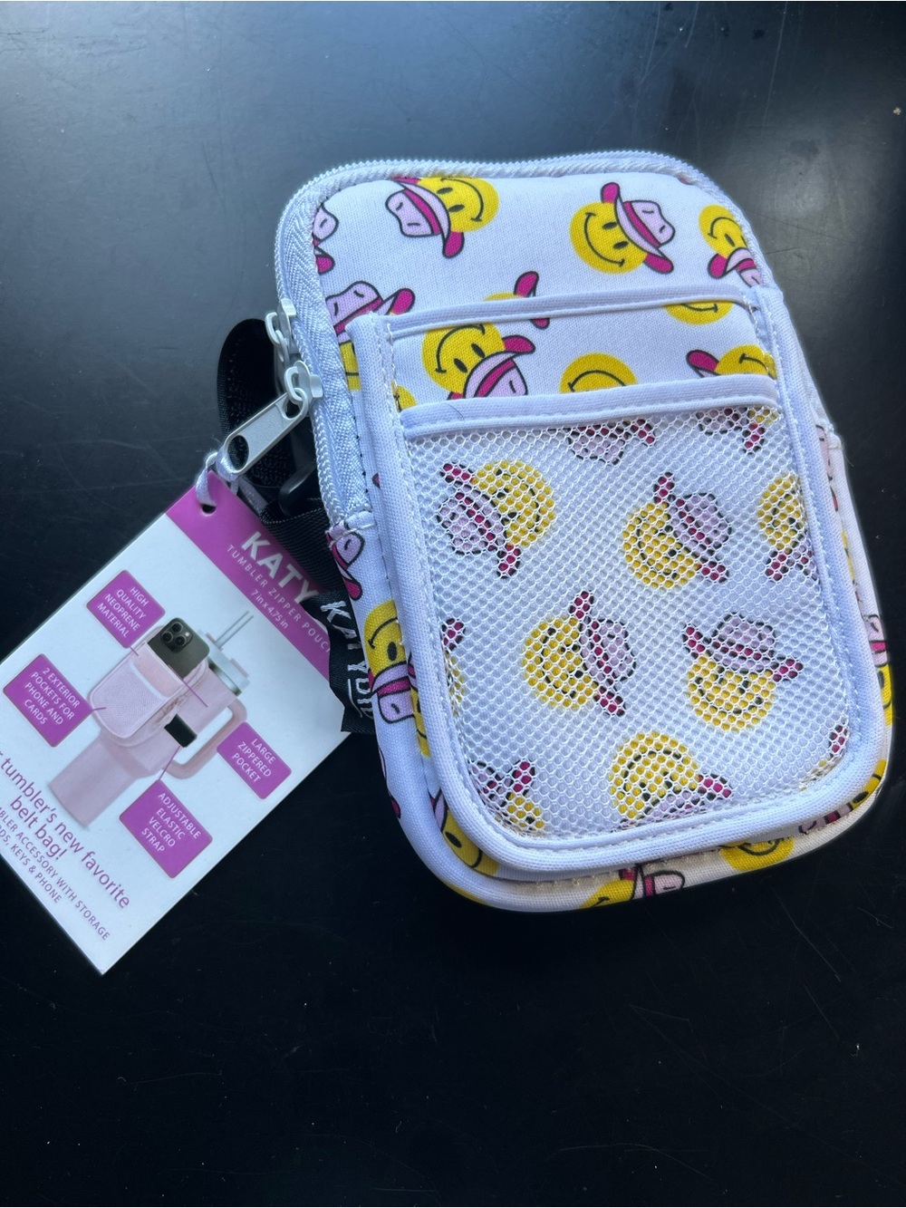 Katydid Tumbler Zipper Pouch 7"x 4.75" Accessory for Card Keys & Phone NWT